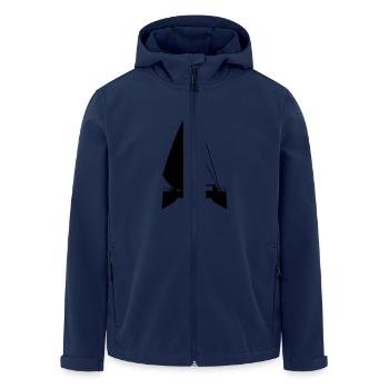 Katamaran_Lagoon_Style - Recycelte Männer Softshell-Jacke von Stanley/Stella - Navy - Vorne - AI Model Male 185 light (185cm)