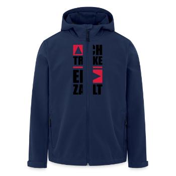 ich_trinke_er_zahlt_1f2 - Recycelte Männer Softshell-Jacke von Stanley/Stella - Navy - Vorne - AI Model Male 185 light (185cm)