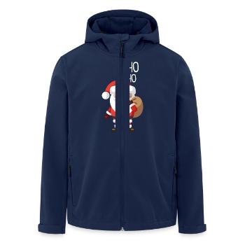Ho Ho Ho Santa Claus - Men’s Recycled Softshell Jacket by Stanley/Stella - navy - Front - AI Model Male 185 light (185cm)