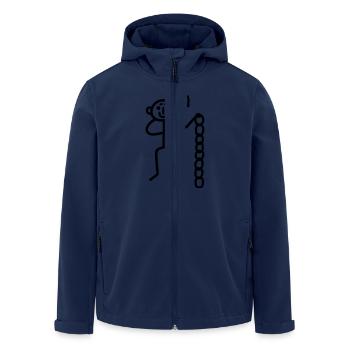 Strichmännchen mit Kette - Recycelte Männer Softshell-Jacke von Stanley/Stella - Navy - Vorne - AI Model Male 185 light (185cm)