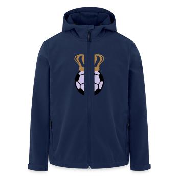 Fußball Kaiser - Fussball 3farbig - Recycelte Männer Softshell-Jacke von Stanley/Stella - Navy - Vorne - AI Model Male 185 light (185cm)