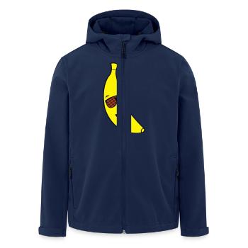 coole_banane_02 - Men’s Recycled Softshell Jacket by Stanley/Stella - navy - Front - AI Model Male 185 light (185cm)