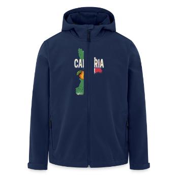 Calabria Italy Retro Region Wall Map Vintage - Men’s Recycled Softshell Jacket by Stanley/Stella - navy - Front - AI Model Male 185 light (185cm)