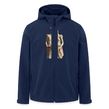 Surreale Wasserhahn Figuren - Recycelte Männer Softshell-Jacke von Stanley/Stella - Navy - Vorne - AI Model Male 185 light (185cm)