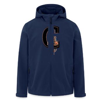 Buchstabe c Tiger - Geschenkidee - Recycelte Männer Softshell-Jacke von Stanley/Stella - Navy - Vorne - AI Model Male 185 light (185cm)