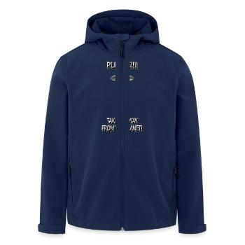 Take me away - Men’s Recycled Softshell Jacket by Stanley/Stella - navy - Front - AI Model Male 185 light (185cm)