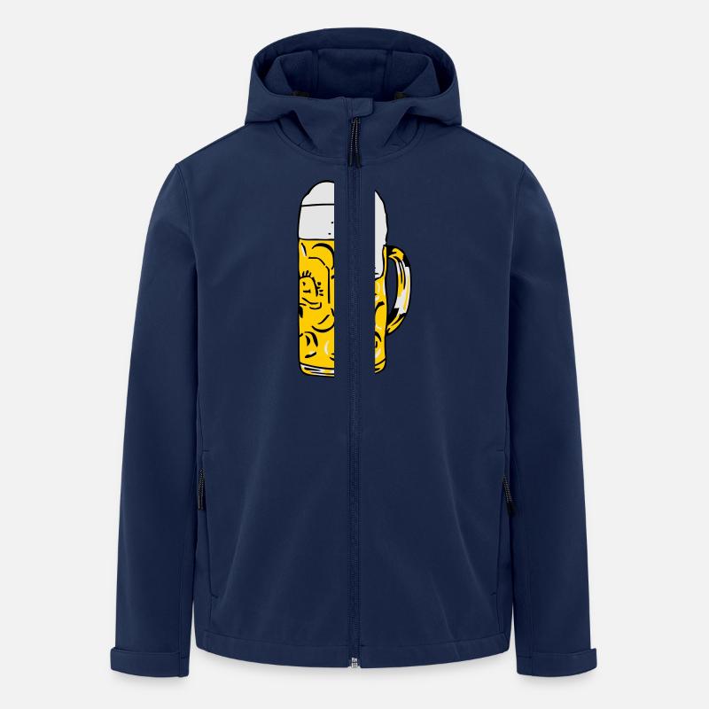 Beer - Men’s Recycled Softshell Jacket by Stanley/Stella - navy