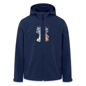 Happy Easter - Willow with Easter Eggs - Men’s Recycled Softshell Jacket by Stanley/Stella - navy - Front - AI Model Male 185 light (185cm)