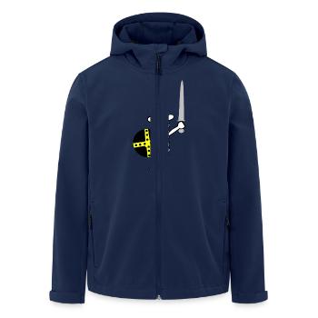 wikinger3 - Men’s Recycled Softshell Jacket by Stanley/Stella - navy - Front - AI Model Male 185 light (185cm)