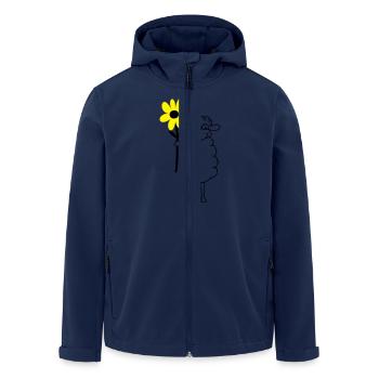 fleurs moutons - Veste softshell homme en polyester recyclé Stanley/Stella - marine - Devant - AI Model Male 185 light (185cm)