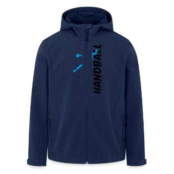 Handball - seitlich - Recycelte Männer Softshell-Jacke von Stanley/Stella - Navy - Vorne - AI Model Male 185 light (185cm)