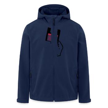 disquette disk scheibe disco main hand - Veste softshell homme en polyester recyclé Stanley/Stella - marine - Devant - AI Model Male 185 light (185cm)