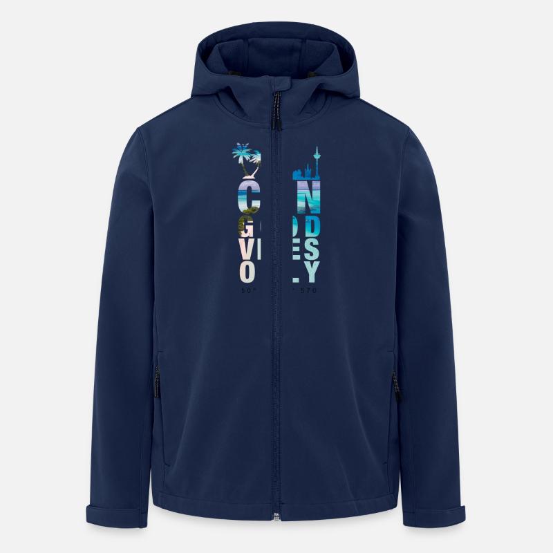 Köln - Good Vibes Only - Recycelte Männer Softshell-Jacke von Stanley/Stella - Navy
