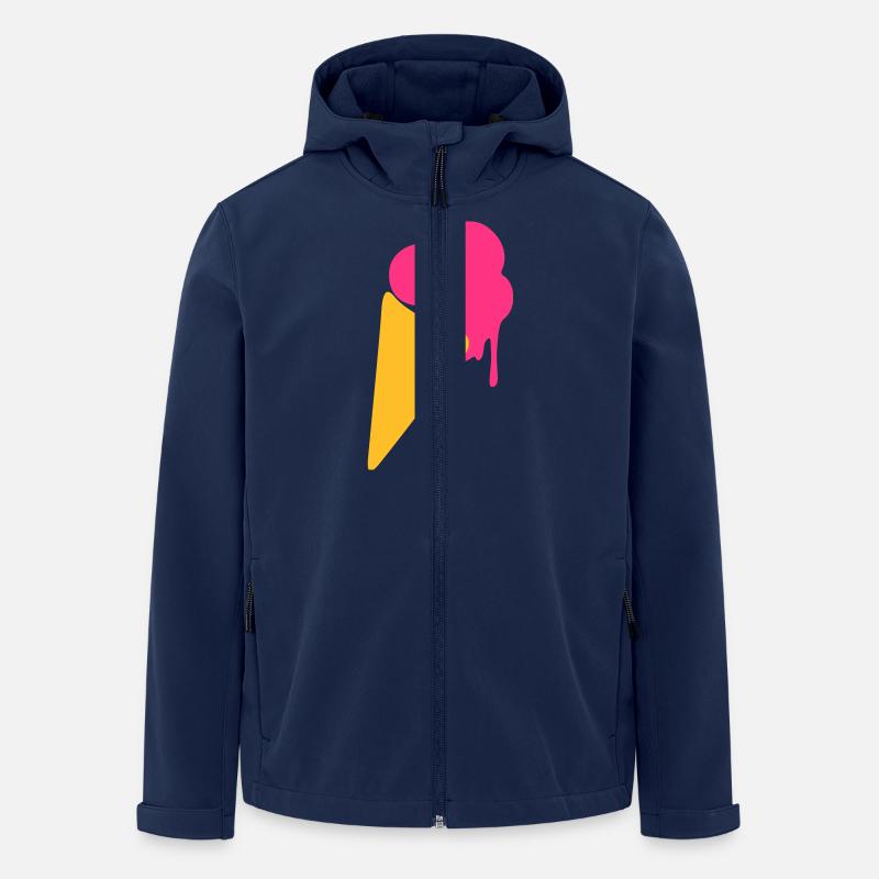 eis, Eiskrem, waffel, Sommer - Recycelte Männer Softshell-Jacke von Stanley/Stella - Navy