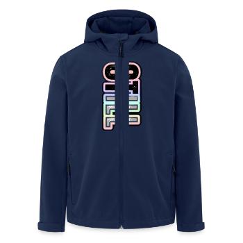 STILL ILL – Pastellschriftzug mit Charakter - Recycelte Männer Softshell-Jacke von Stanley/Stella - Navy - Vorne - AI Model Male 185 light (185cm)