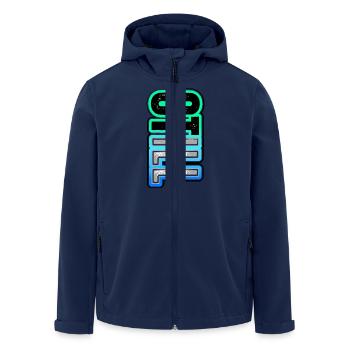 STILL ILL – eine fette vertikale Neon-Botschaft - Recycelte Männer Softshell-Jacke von Stanley/Stella - Navy - Vorne - AI Model Male 185 light (185cm)