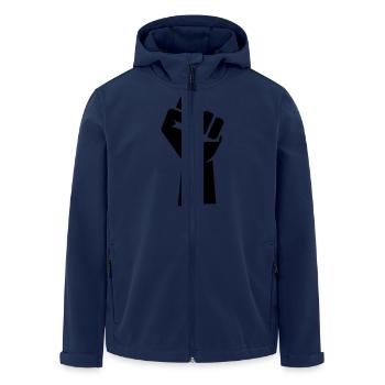 La Révolution d'abord - Veste softshell homme en polyester recyclé Stanley/Stella - marine - Devant - AI Model Male 185 light (185cm)