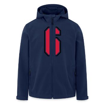 sports jersey number 6 six - Men’s Recycled Softshell Jacket by Stanley/Stella - navy - Front - AI Model Male 185 light (185cm)