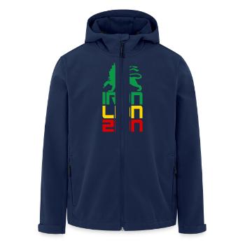 iron lion zion - Veste softshell homme en polyester recyclé Stanley/Stella - marine - Devant - AI Model Male 185 light (185cm)