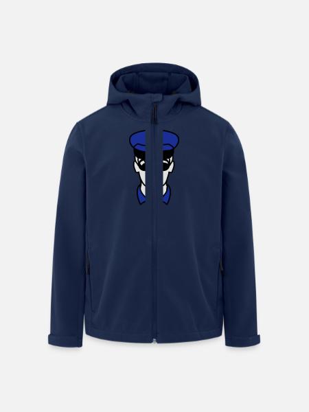 Cool Polizei Mann Gesicht Kopf - Recycelte Männer Softshell-Jacke von Stanley/Stella - Navy