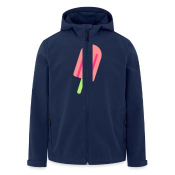 eis design - Recycelte Männer Softshell-Jacke von Stanley/Stella - Navy - Vorne - AI Model Male 185 light (185cm)