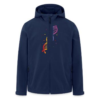 Fabulous lgbt dna, gay pride - Veste softshell homme en polyester recyclé Stanley/Stella - marine - Devant - AI Model Male 185 light (185cm)