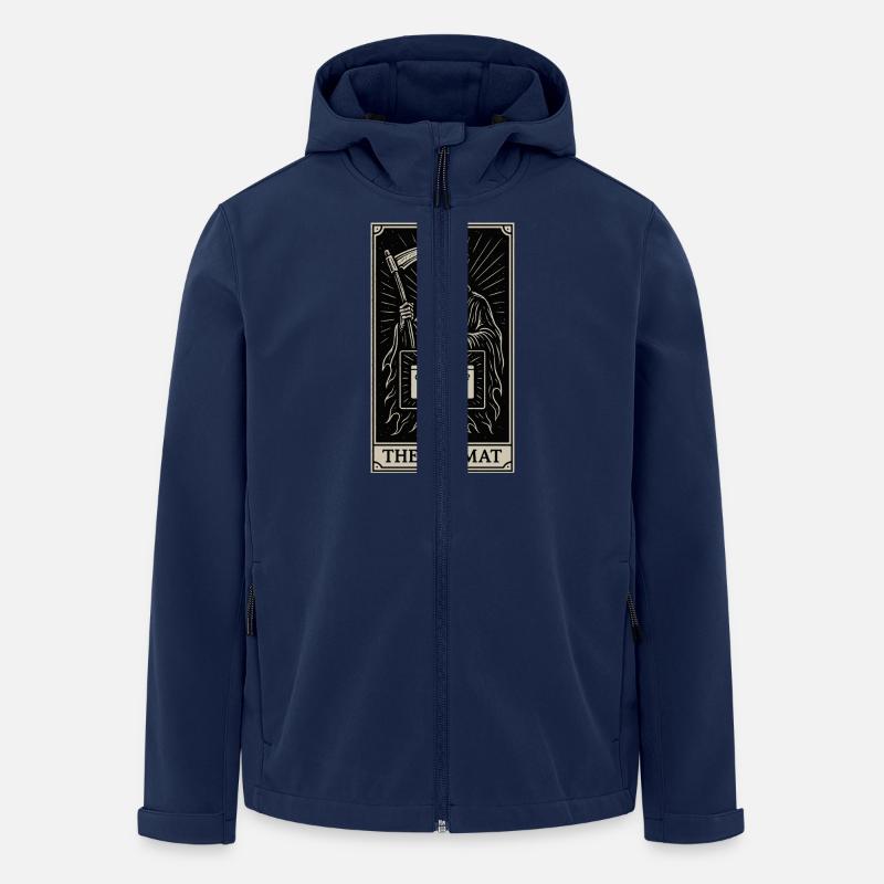 Datahoarding Tarot: Death of Format - Men’s Recycled Softshell Jacket by Stanley/Stella - navy