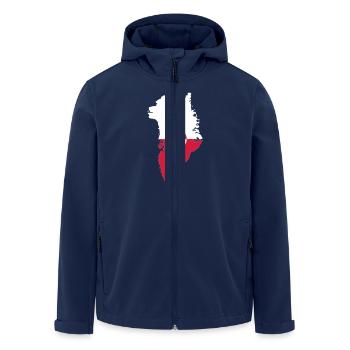 Greenland - Men’s Recycled Softshell Jacket by Stanley/Stella - navy - Front - AI Model Male 185 light (185cm)