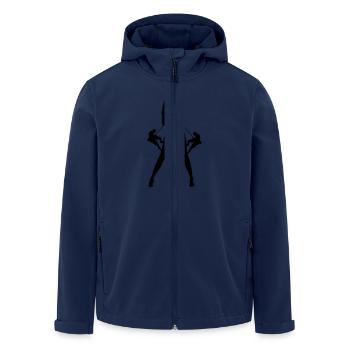 Klettern - Recycelte Männer Softshell-Jacke von Stanley/Stella - Navy - Vorne - AI Model Male 185 light (185cm)