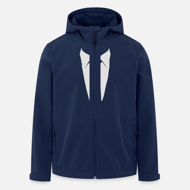 krawatte_1c - Recycelte Männer Softshell-Jacke von Stanley/Stella - Navy