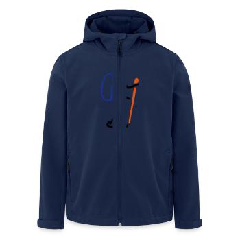 Wanderer Wandern 3C - Recycelte Männer Softshell-Jacke von Stanley/Stella - Navy - Vorne - AI Model Male 185 light (185cm)