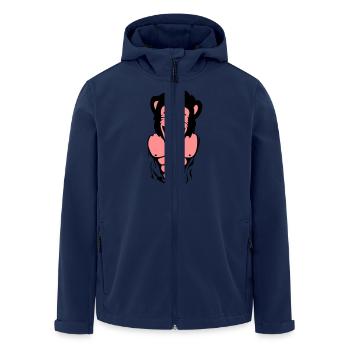 singe gorille monkey tete4 corps muscle1 - Veste softshell homme en polyester recyclé Stanley/Stella - marine - Devant - AI Model Male 185 light (185cm)