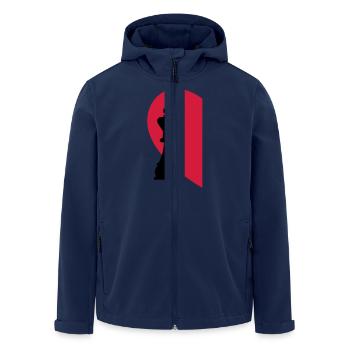 King of Love - Men’s Recycled Softshell Jacket by Stanley/Stella - navy - Front - AI Model Male 185 light (185cm)