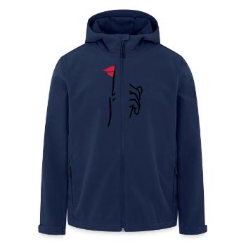 PSSST Mund - Recycelte Männer Softshell-Jacke von Stanley/Stella - Navy - Vorne - AI Model Male 185 light (185cm)