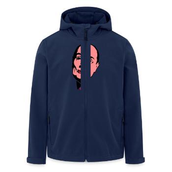 francois mitterrand president leader - Veste softshell homme en polyester recyclé Stanley/Stella - marine - Devant - AI Model Male 185 light (185cm)