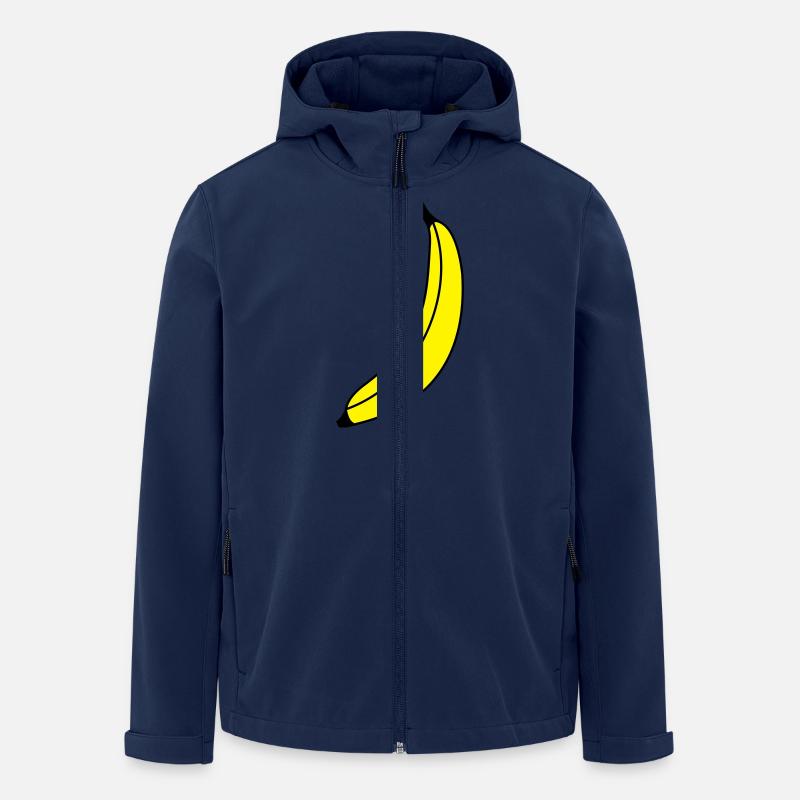 Leuchtend gelbe Banane - Recycelte Männer Softshell-Jacke von Stanley/Stella - Navy