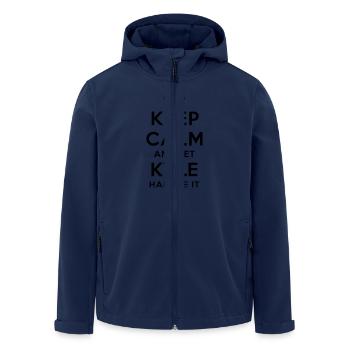 keep calm and let kyle handle it - Men’s Recycled Softshell Jacket by Stanley/Stella - navy - Front - AI Model Male 185 light (185cm)