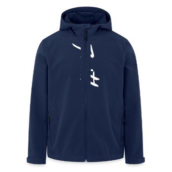 Glaube - Recycelte Männer Softshell-Jacke von Stanley/Stella - Navy - Vorne - AI Model Male 185 light (185cm)
