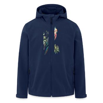 Nymphensittich für einen Nymphensittich Besitzer - Recycelte Männer Softshell-Jacke von Stanley/Stella - Navy - Vorne - AI Model Male 185 light (185cm)