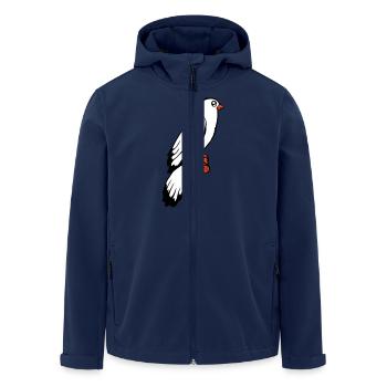 Bird Sitting Cute Cage Branch Pet Dear Parrot - Men’s Recycled Softshell Jacket by Stanley/Stella - navy - Front - AI Model Male 185 light (185cm)