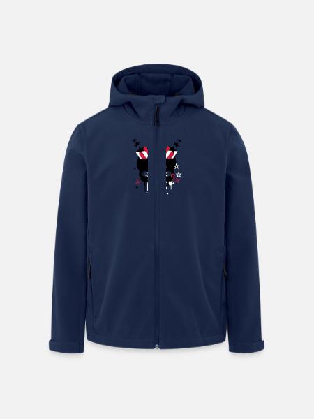 Devilskull with stars - Men’s Recycled Softshell Jacket by Stanley/Stella - navy