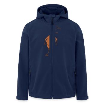 Käfer mit Jacke - Recycelte Männer Softshell-Jacke von Stanley/Stella - Navy - Vorne - AI Model Male 185 light (185cm)