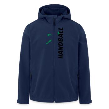 Handball - seitlich - Recycelte Männer Softshell-Jacke von Stanley/Stella - Navy - Vorne - AI Model Male 185 light (185cm)