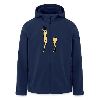 Roe - Men’s Recycled Softshell Jacket by Stanley/Stella - navy - Front - AI Model Male 185 light (185cm)