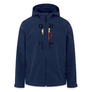 ajouter age transforme alcool vomi anniv - Veste softshell homme en polyester recyclé Stanley/Stella - marine - Devant - AI Model Male 185 light (185cm)