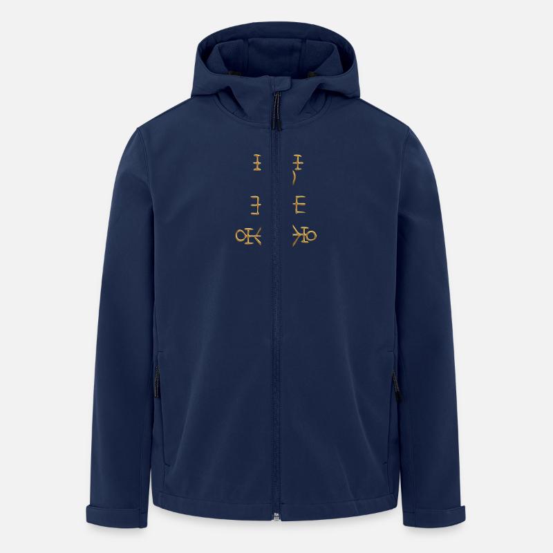 Ástarstafur, Love Charm, Magic Rune Amulet - Recycelte Männer Softshell-Jacke von Stanley/Stella - Navy