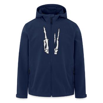 skull_hand_02 - Recycelte Männer Softshell-Jacke von Stanley/Stella - Navy - Vorne - AI Model Male 185 light (185cm)