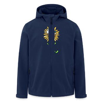 Moin Matrose Sonnenblume Sonnenblumen Blume - Recycelte Männer Softshell-Jacke von Stanley/Stella - Navy - Vorne - AI Model Male 185 light (185cm)
