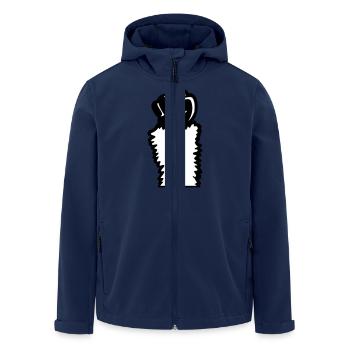 Llama Fist Stretching Up Hairy Monkey Rebellion Hand - Men’s Recycled Softshell Jacket by Stanley/Stella - navy - Front - AI Model Male 185 light (185cm)