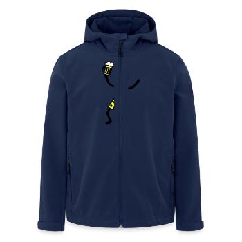 Stick Figure Bière Fête Vacances - Veste softshell homme en polyester recyclé Stanley/Stella - marine - Devant - AI Model Male 185 light (185cm)